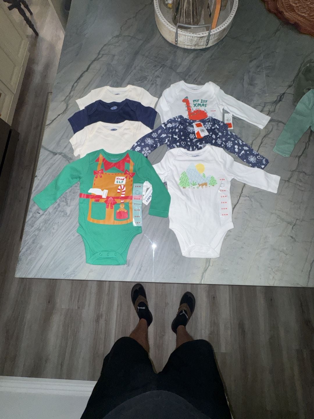 Old Navy Holiday Bodysuits Size 3-6 M Multi-Pack. 7 pieces. 1