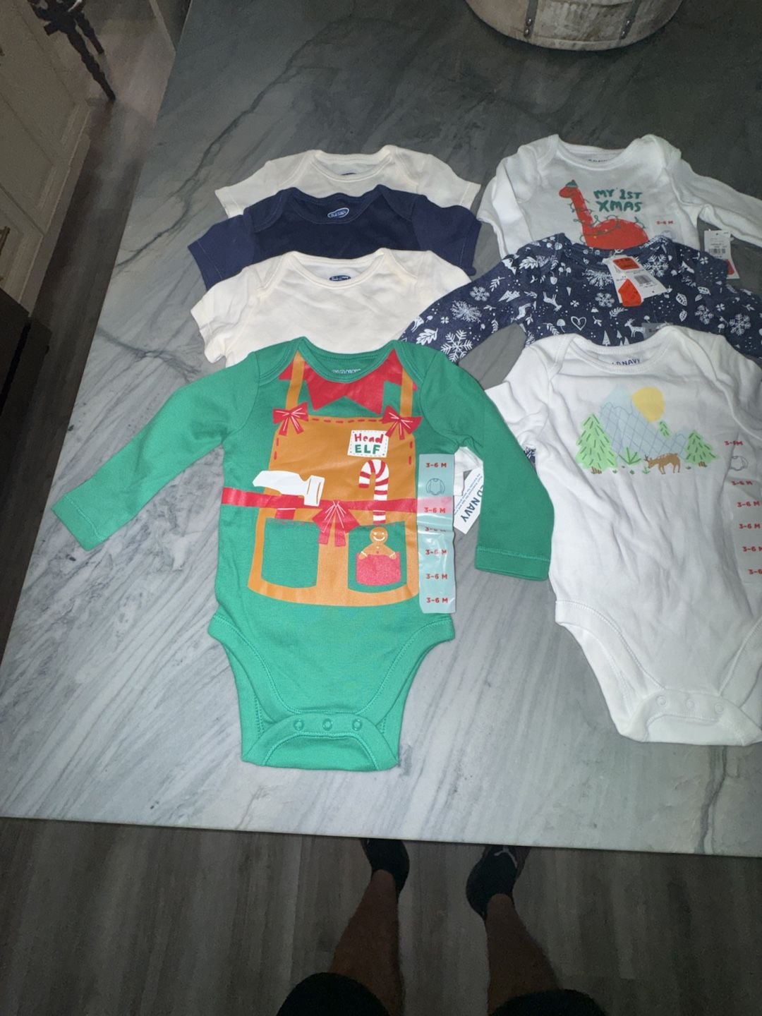Old Navy Holiday Bodysuits Size 3-6 M Multi-Pack. 7 pieces. 2