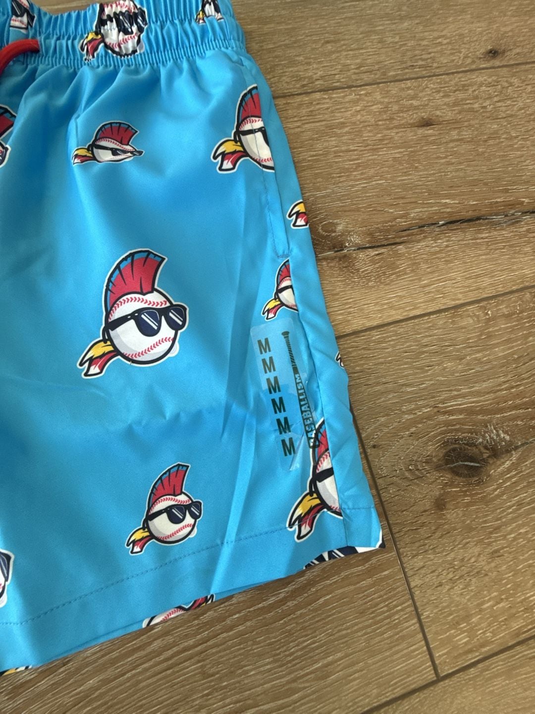 Baseballism Major League Swim Trunks Youth Size Medium Blue 3