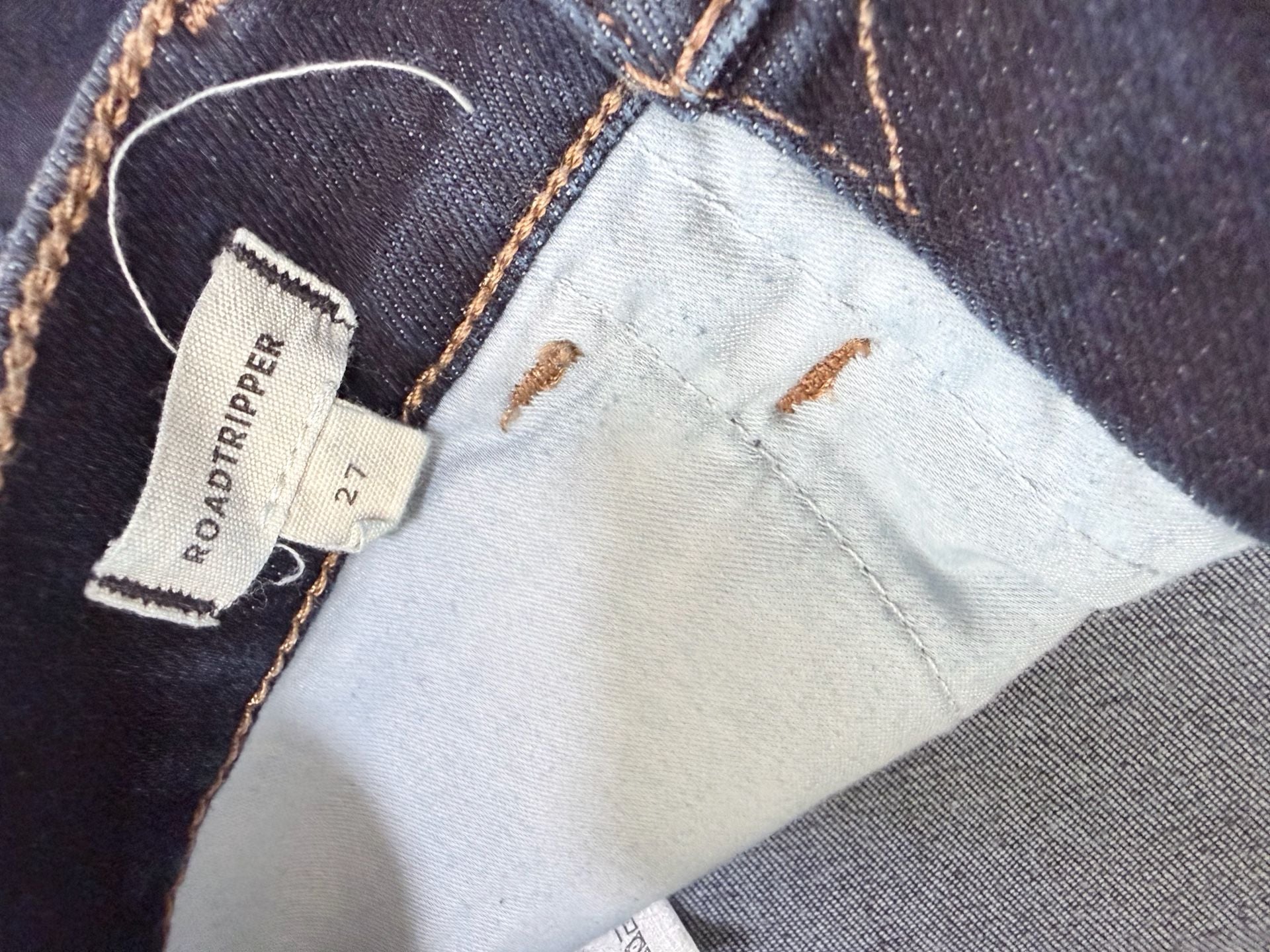 Madewell Roadtripper Skinny Jeans Size 27 Dark Wash Denim 5