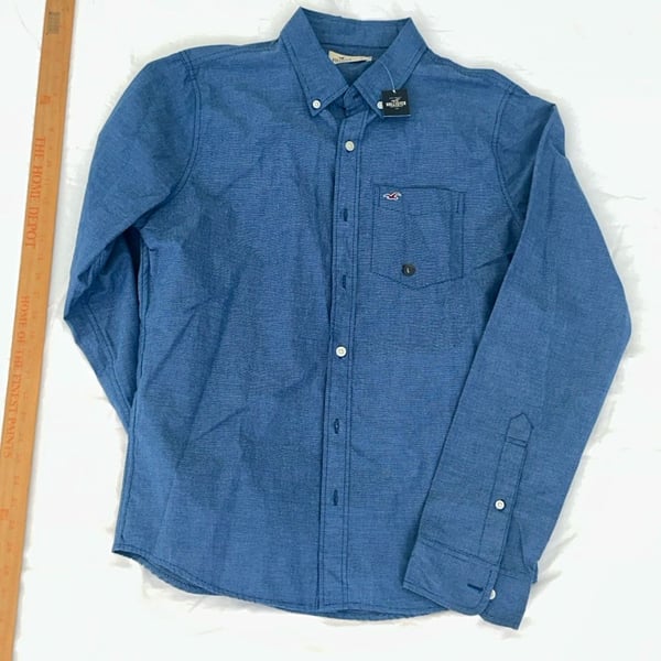 Hollister Long Sleeve Button Down Shirt Size L Blue