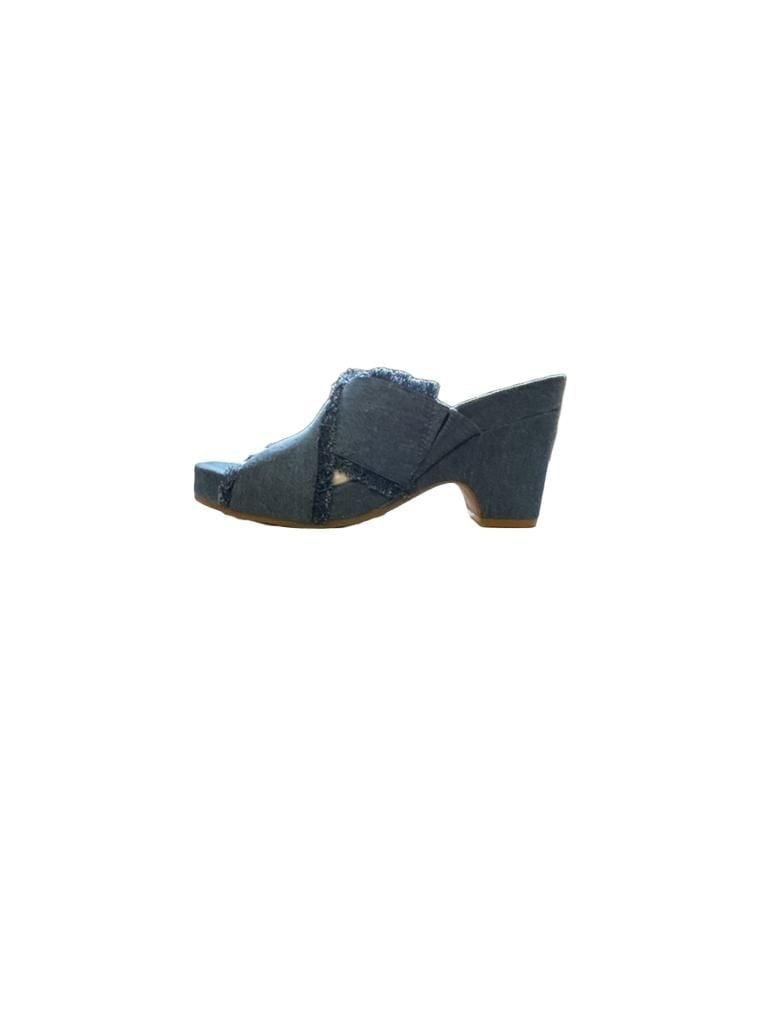 Aerosoles Madina Wedge Sandal Size 6M Medium Blue Denim 2