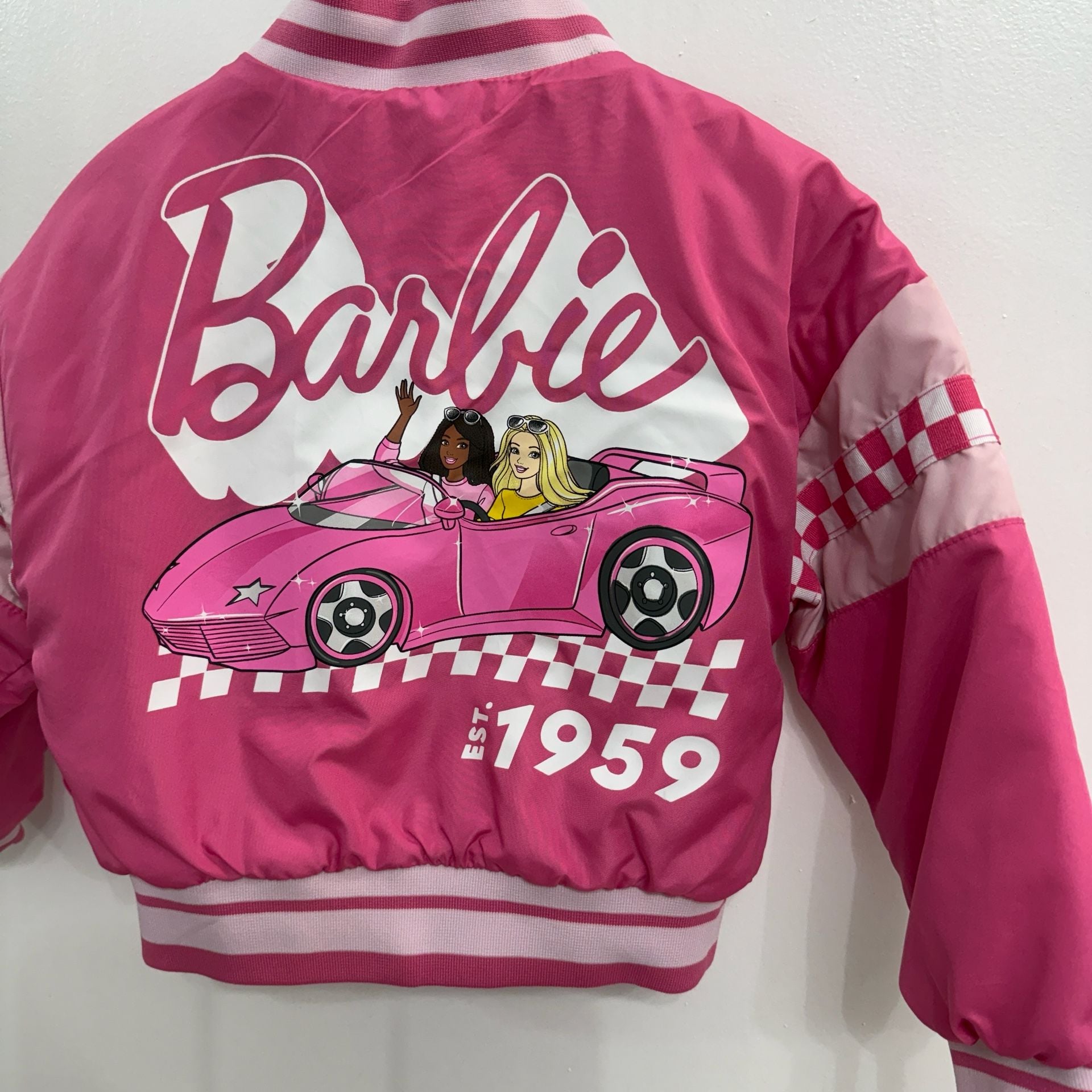 Barbie Bomber Jacket Size 4/5 Convertible Car Racing 8