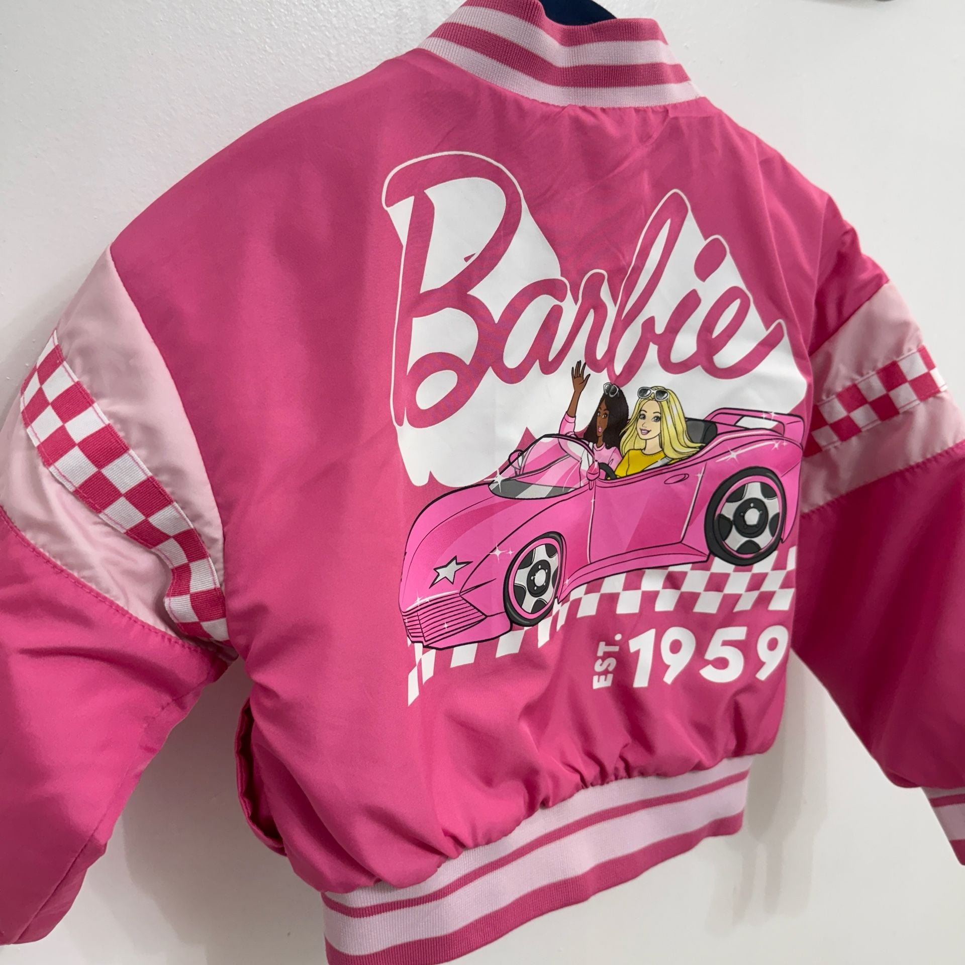 Barbie Bomber Jacket Size 4/5 Convertible Car Racing 9