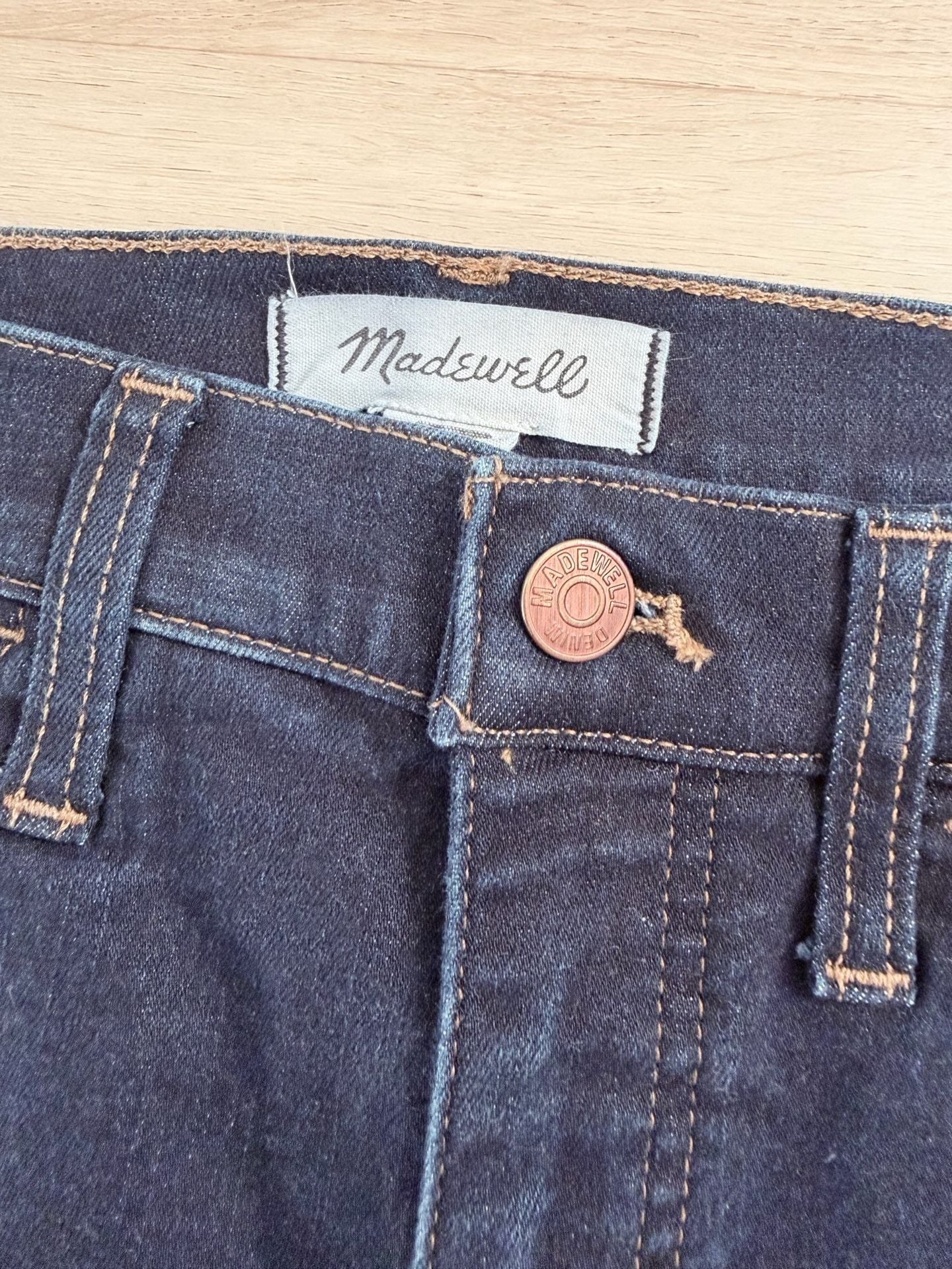 Madewell Roadtripper Skinny Jeans Size 27 Dark Wash Denim 4