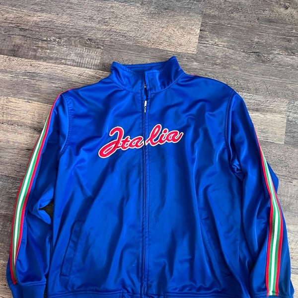Morrissey Jeans Company Italia Track Jacket Size XL Blue