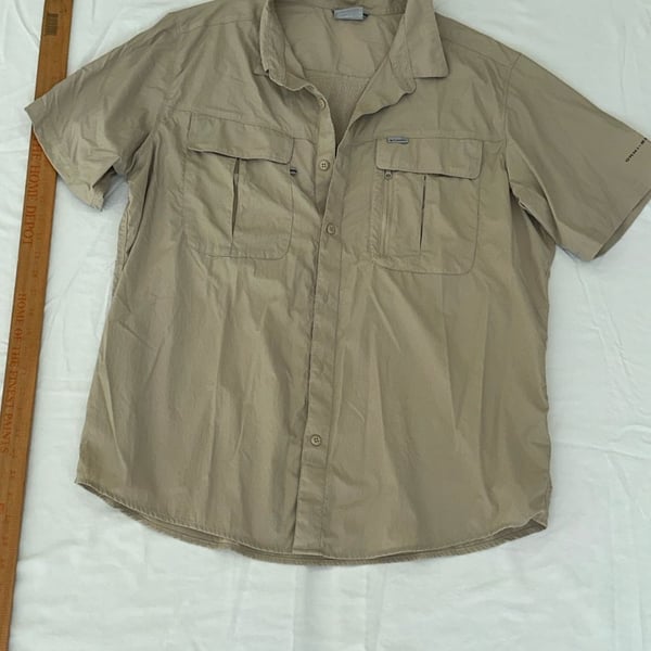 Columbia Silver Ridge Short Sleeve Shirt Beige L