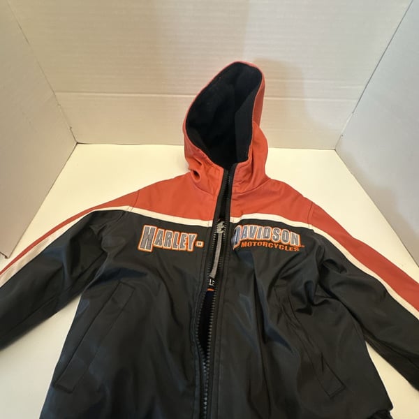 Harley Davidson Reversible Jacket Size 2T Black Orange