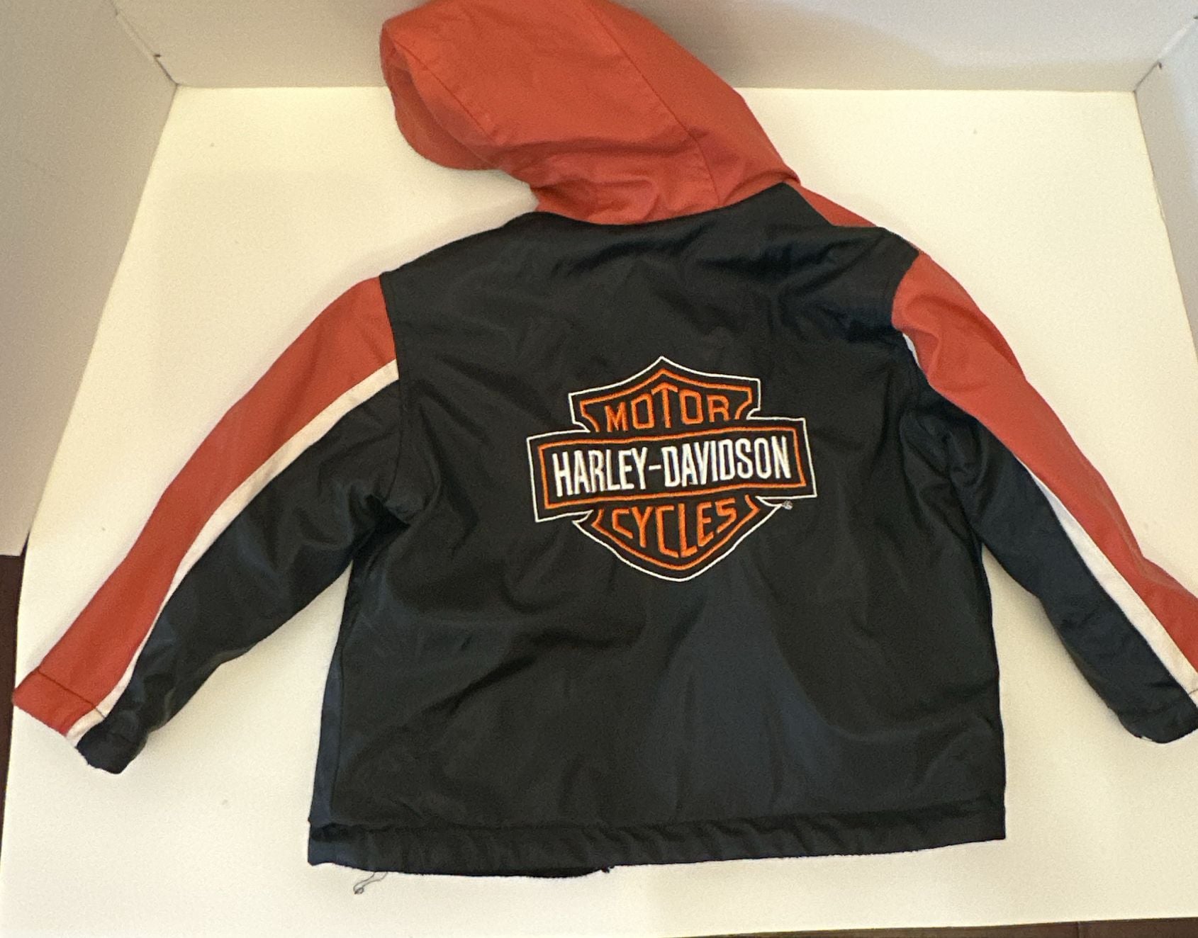 Harley Davidson Reversible Jacket Size 2T Black Orange 4