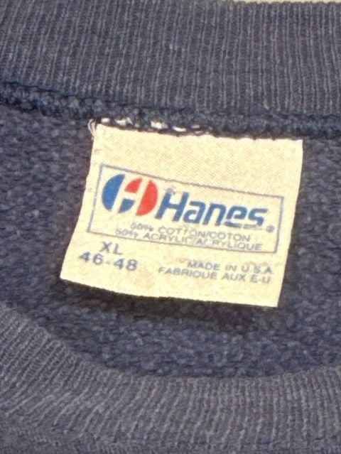 Hanes Sweatshirt XL 46-48 Vintage Military Airborne Graphic Blue USA 4