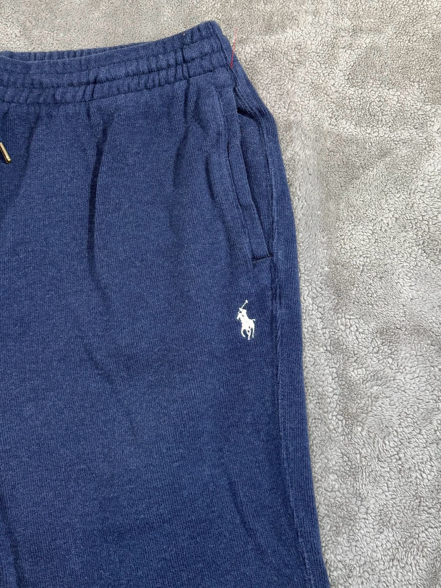 Polo Ralph Lauren Vintage 90’s Sweatpants L Blue Drawstring Logo Fleece Pants 3