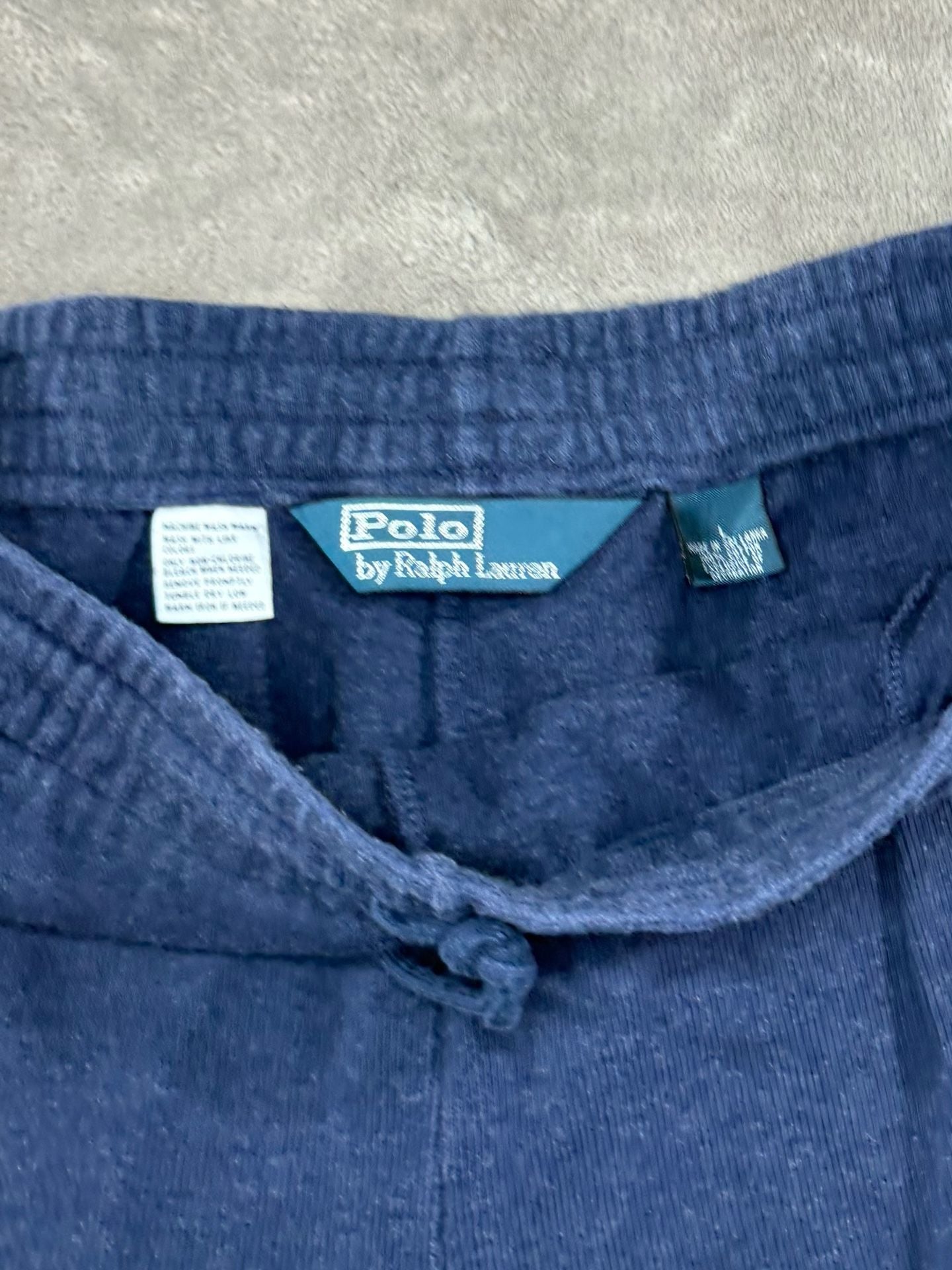 Polo Ralph Lauren Vintage 90’s Sweatpants L Blue Drawstring Logo Fleece Pants 4