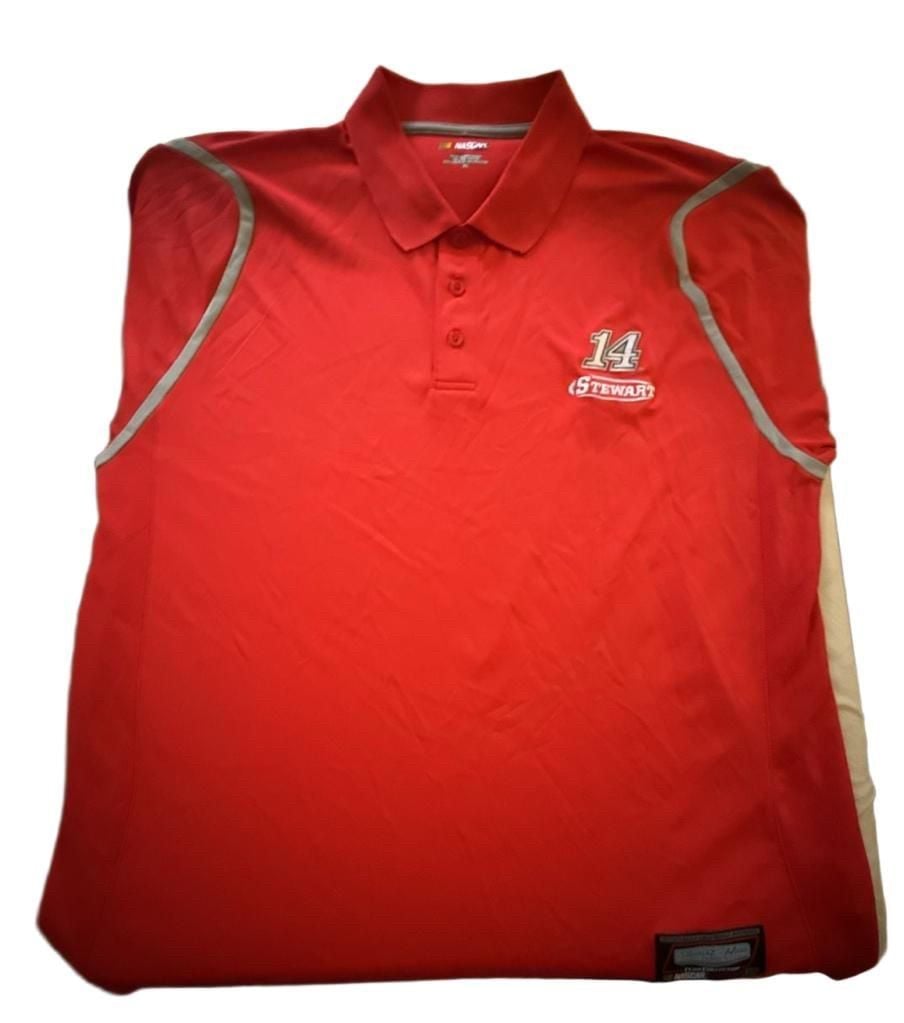 NASCAR Tony Stewart 14 Polo Shirt Size XL Red Racing Team Collection 2