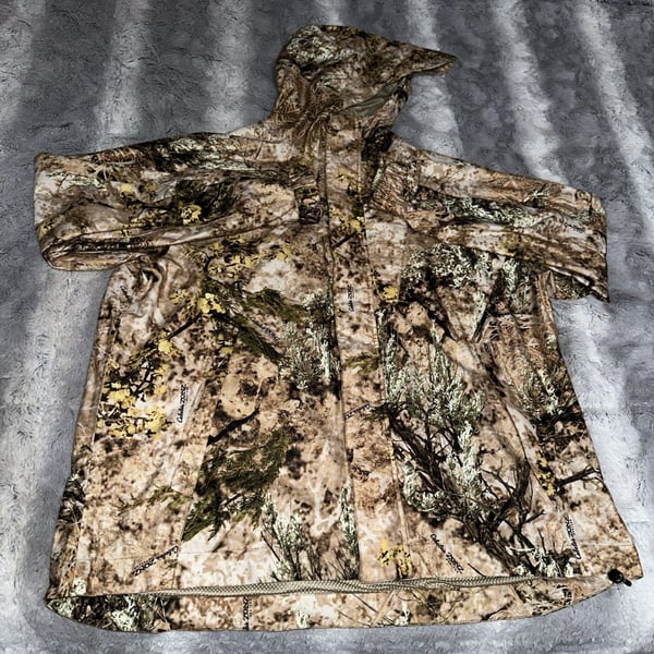 Cabela's Zonz Woodlands Camo Hooded Hunting Jacket Coat