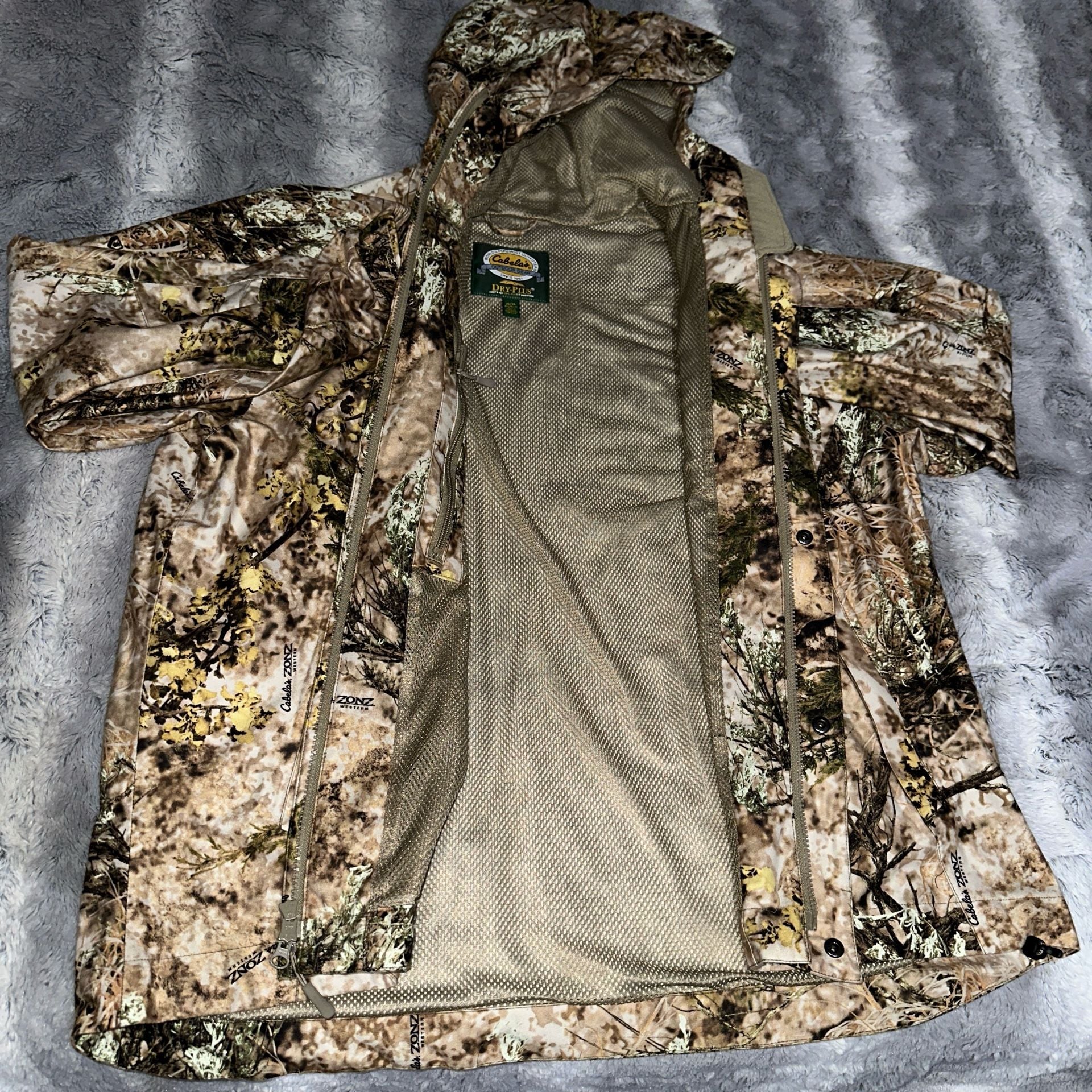 Cabela's Zonz Woodlands Camo Hooded Hunting Jacket Coat 2