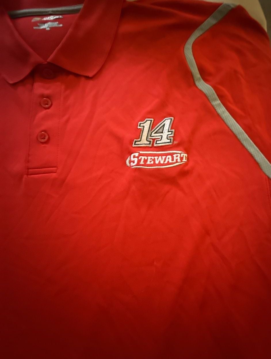 NASCAR Tony Stewart 14 Polo Shirt Size XL Red Racing Team Collection 3