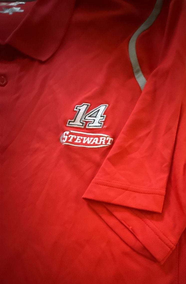 NASCAR Tony Stewart 14 Polo Shirt Size XL Red Racing Team Collection 5