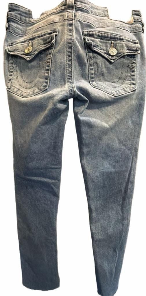 894 True Religion Skinny Jeans Size 30 Blue Denim 4