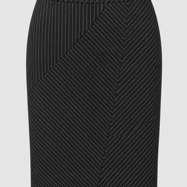 Doncaster Black Mixed Pinstripe Pencil Skirt – Size 6