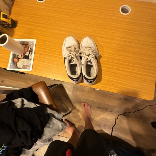 Nike Air Force 1 Size 7Y White Black