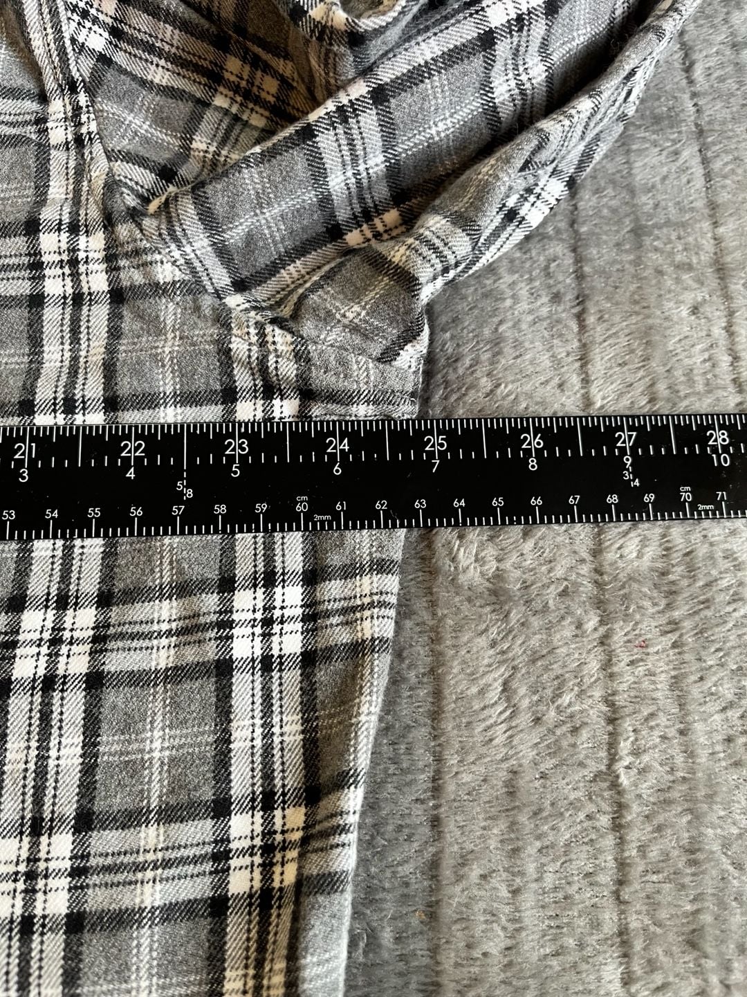 Eddie Bauer Flannel Shirt Mens Large Gray Plaid Long Sleeve Button Down Outdoors 11