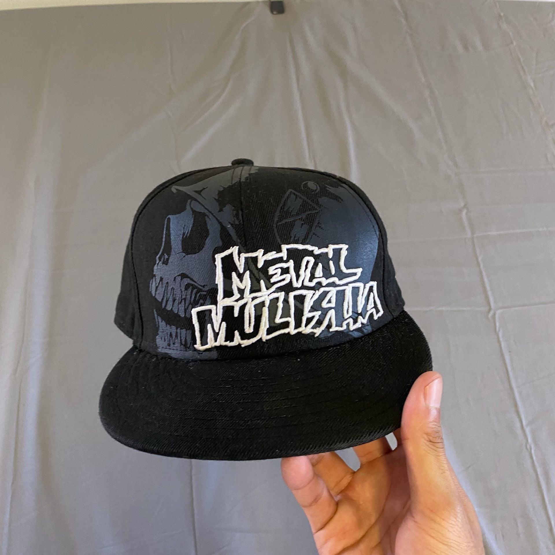 New Era Metal Mulisha 59Fifty Hat Size 7 1/4 Black Skull Fitted 2