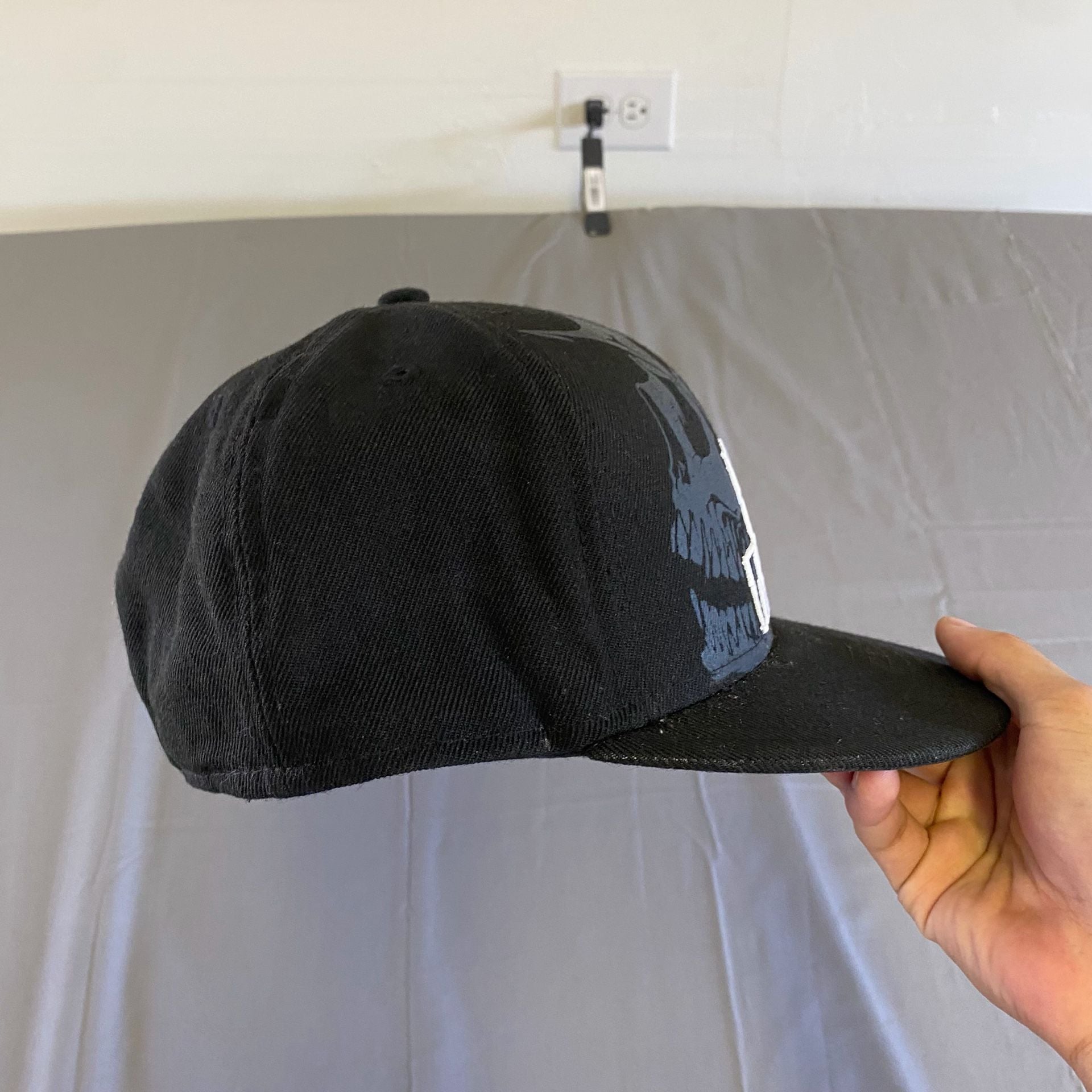 New Era Metal Mulisha 59Fifty Hat Size 7 1/4 Black Skull Fitted 3