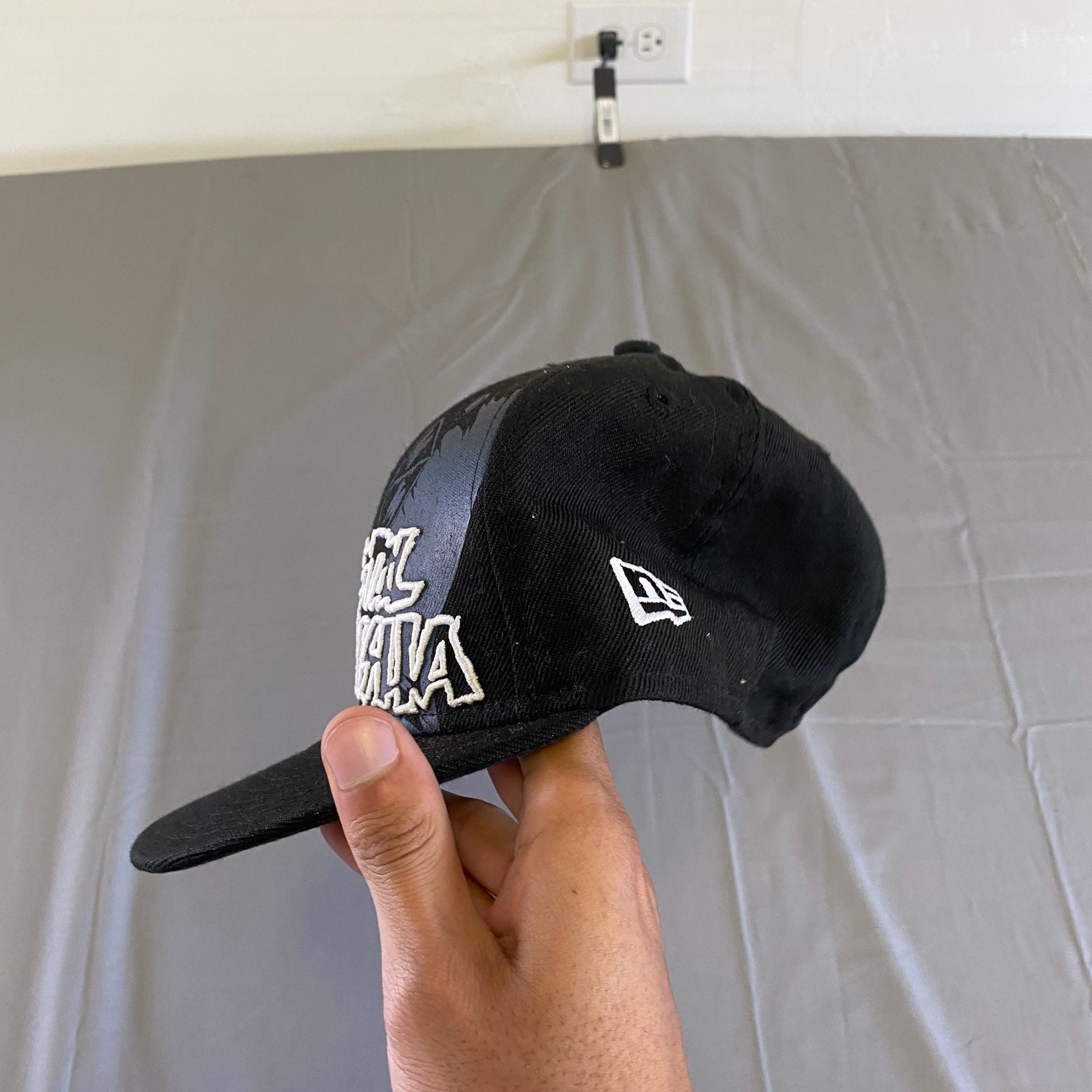 New Era Metal Mulisha 59Fifty Hat Size 7 1/4 Black Skull Fitted 4