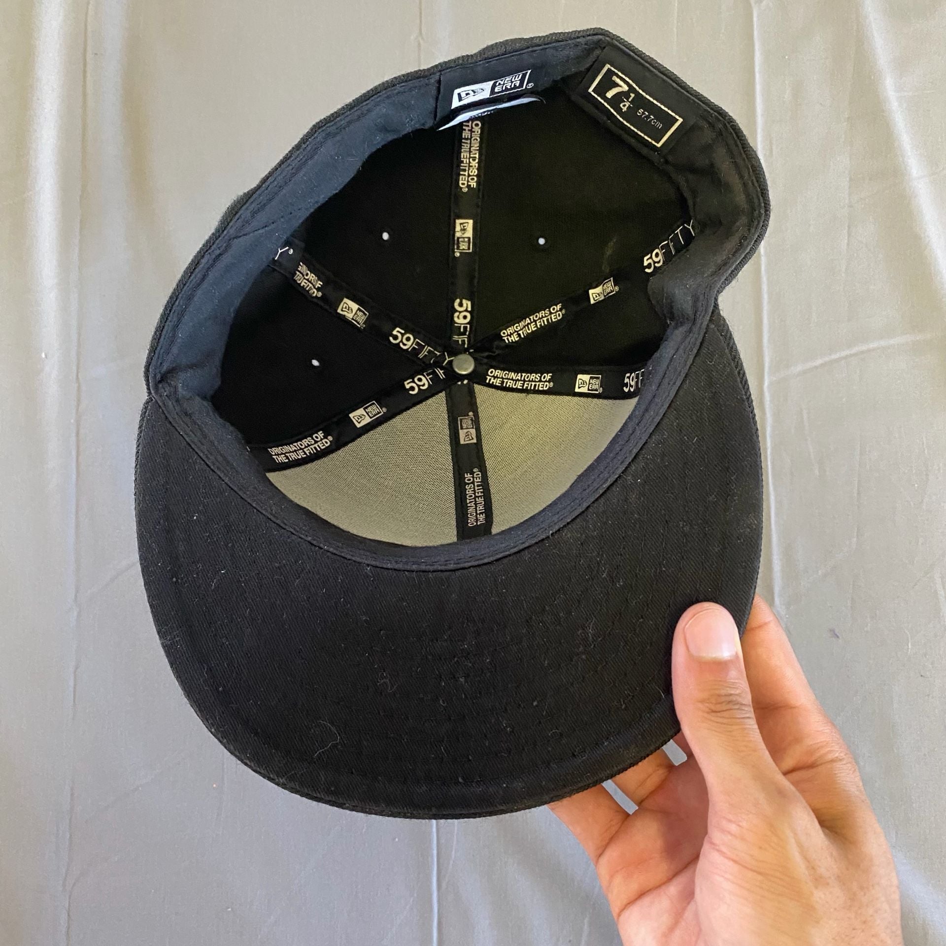 New Era Metal Mulisha 59Fifty Hat Size 7 1/4 Black Skull Fitted 5