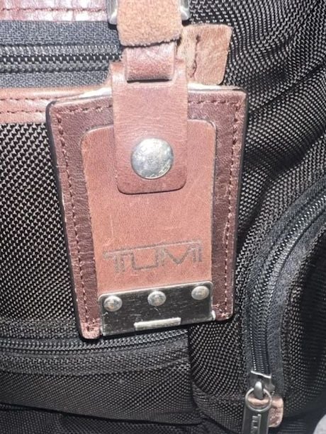 Tumi Alpha Bravo Knox Black Nylon Brown Leather Trim Backpack 4