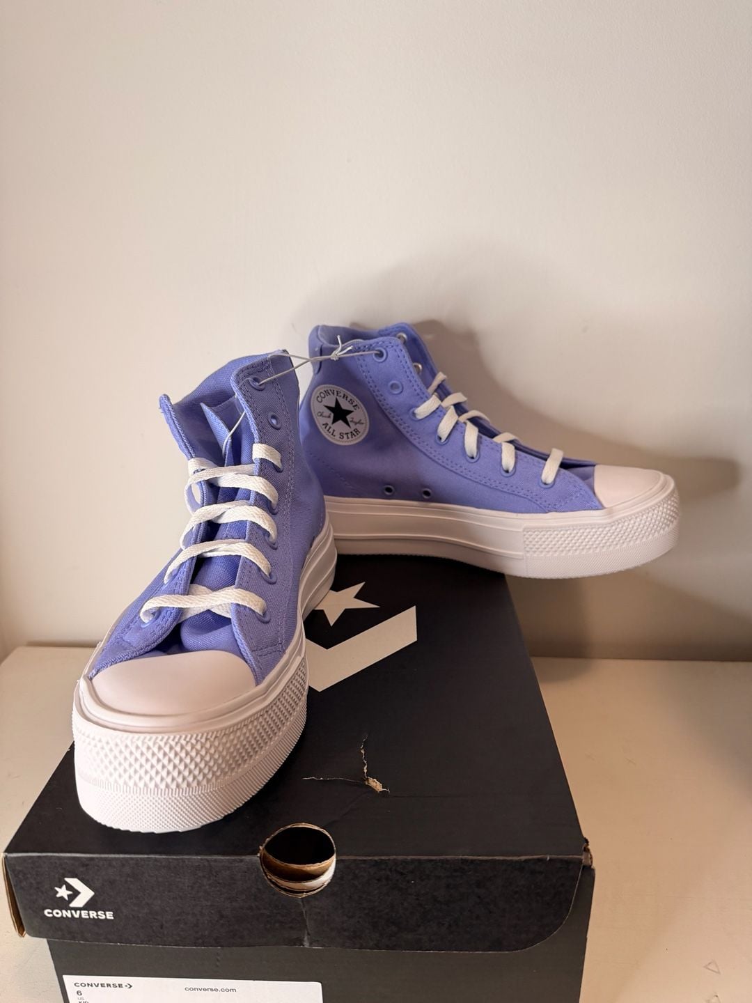 Converse Day One Platform Hi Size 6 Kid Very Peri Purple 5