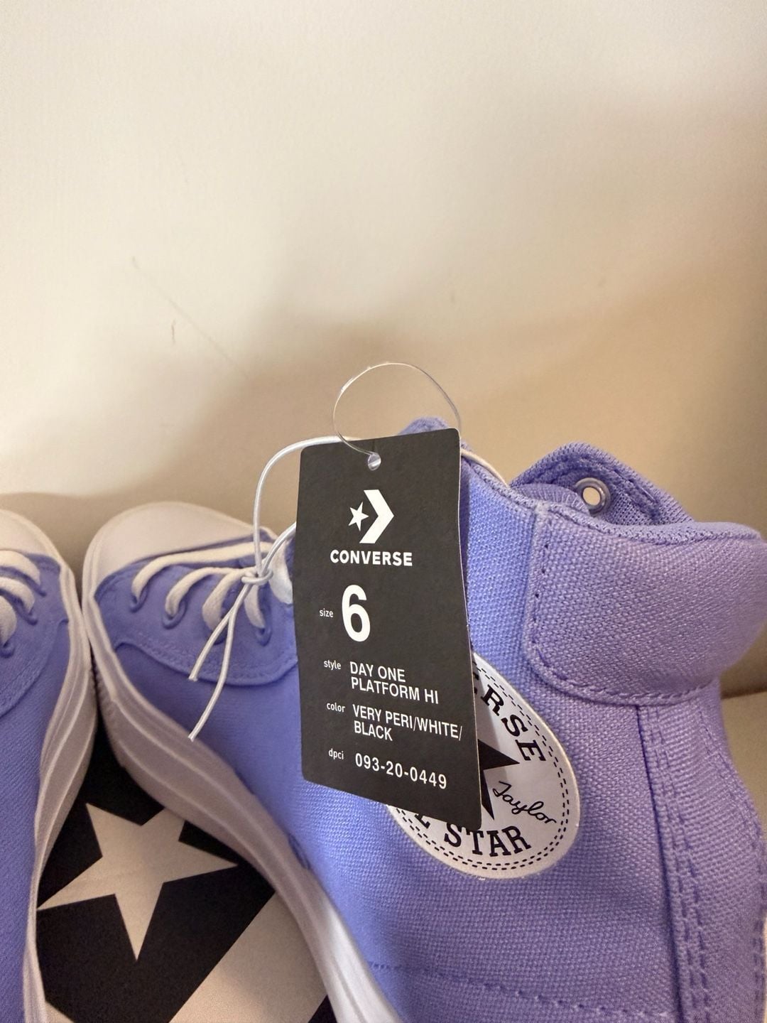Converse Day One Platform Hi Size 6 Kid Very Peri Purple 9