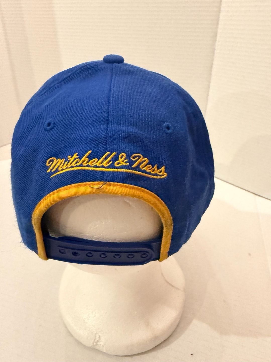 Mitchell & Ness St. Louis Blues Snapback Hat Blue Yellow 4