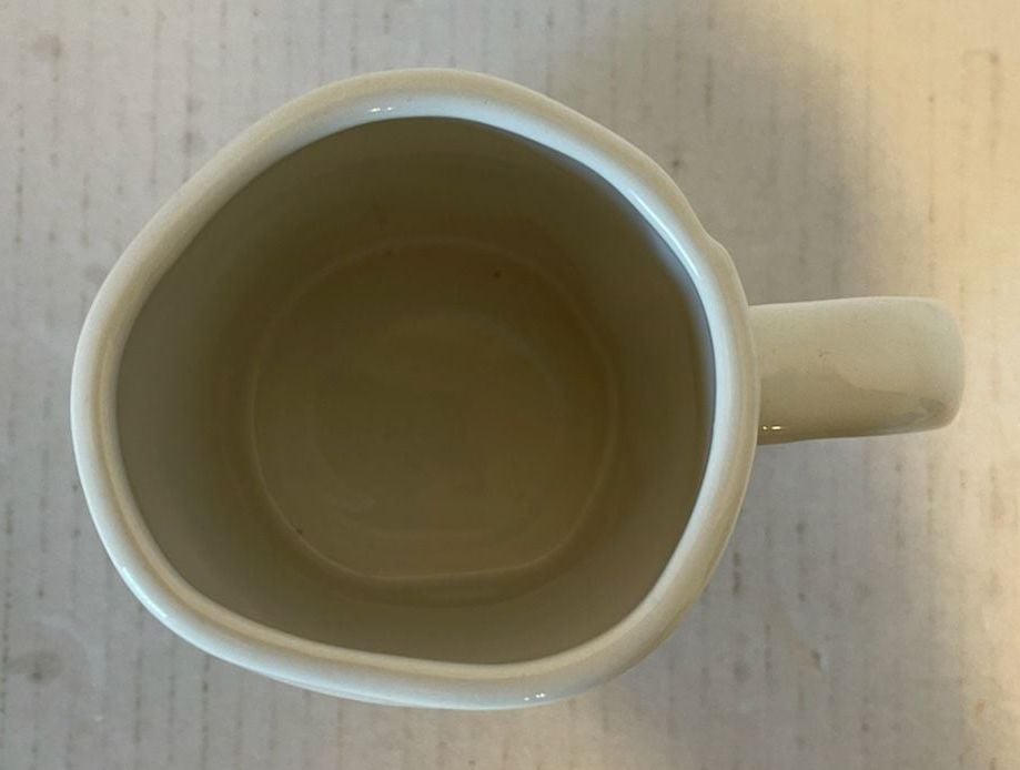 Rae Dunn BONJOUR Coffee Mug Ceramic White Black 3