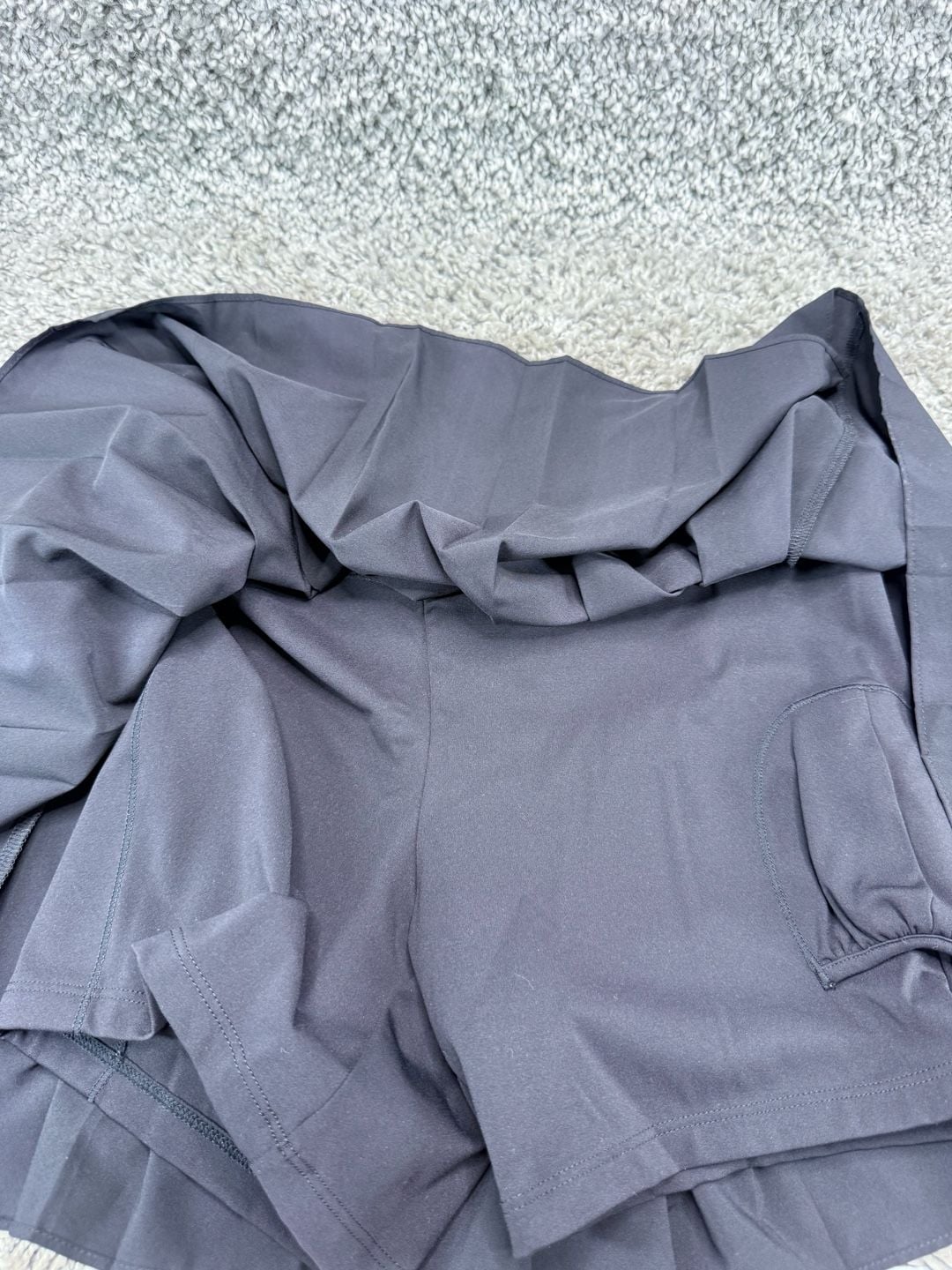 Oysho Pleated Skort Size S Black Athletic Skirt Shorts 5