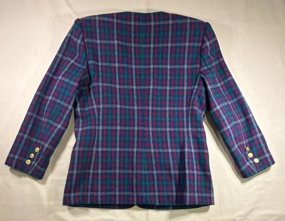 Petite Haberdashery Blazer Size S Petite Plaid Wool Jacket 6