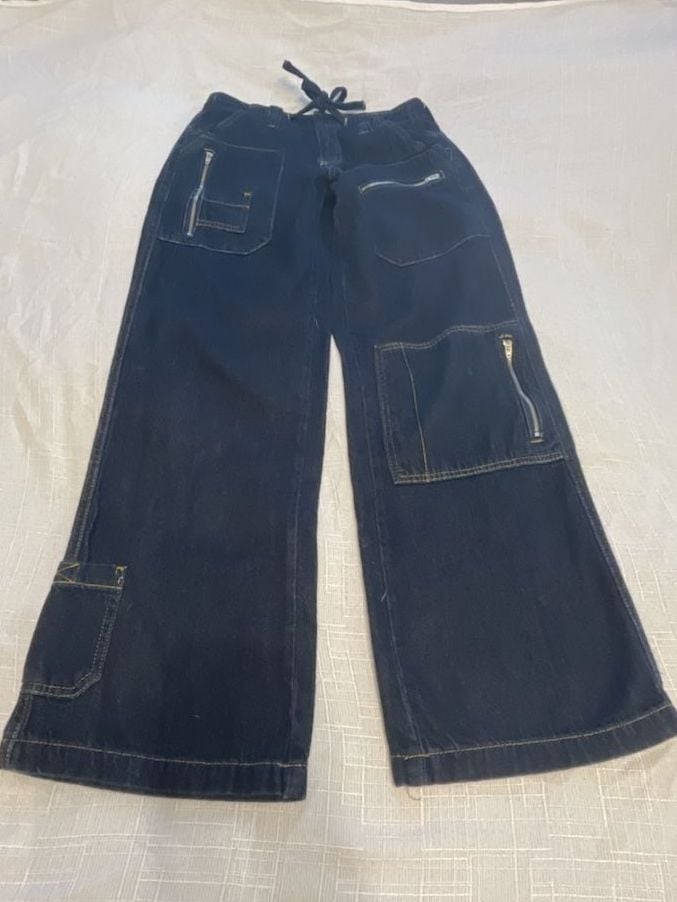 BDG Urban Outfitters Cargo Jeans Sz 24 Dark Wash Denim Zip Pockets
Grunge
Skater 2