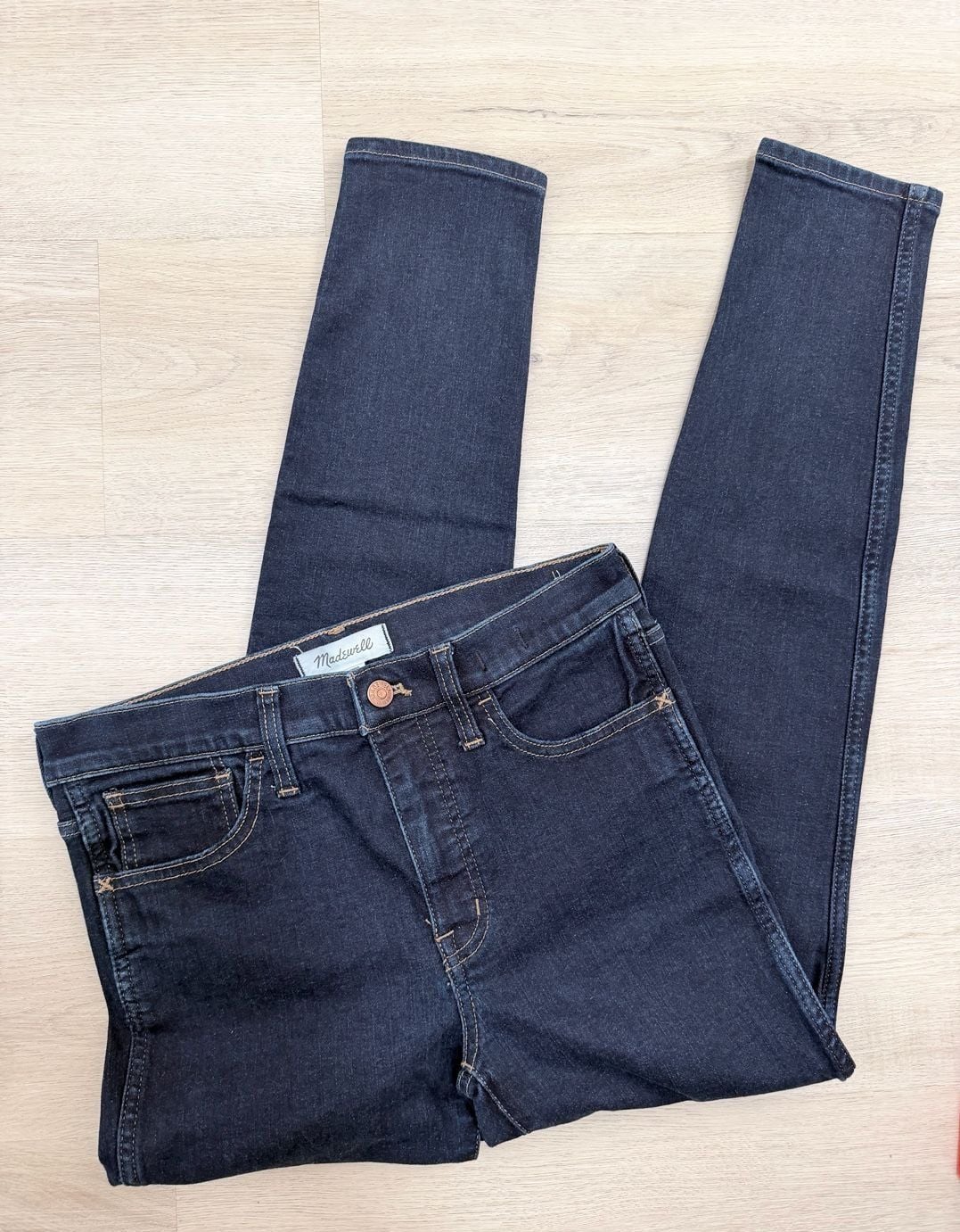 Madewell Roadtripper Skinny Jeans Size 27 Dark Wash Denim 2