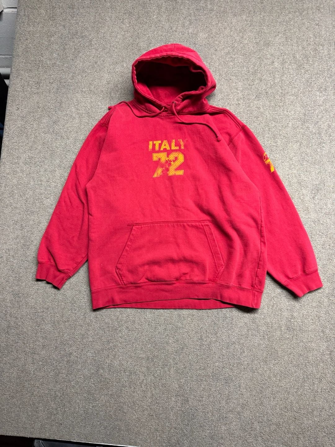 Vintage Mossimo Italy 72 Soccer Graphic Hoodie 2