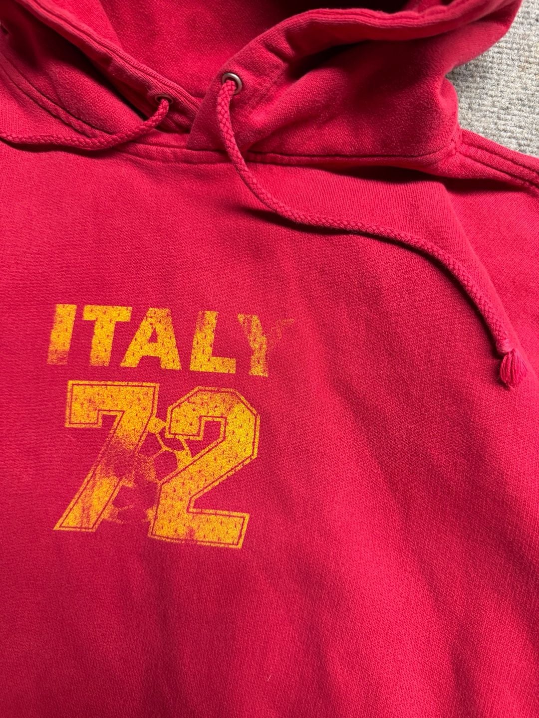 Vintage Mossimo Italy 72 Soccer Graphic Hoodie 3