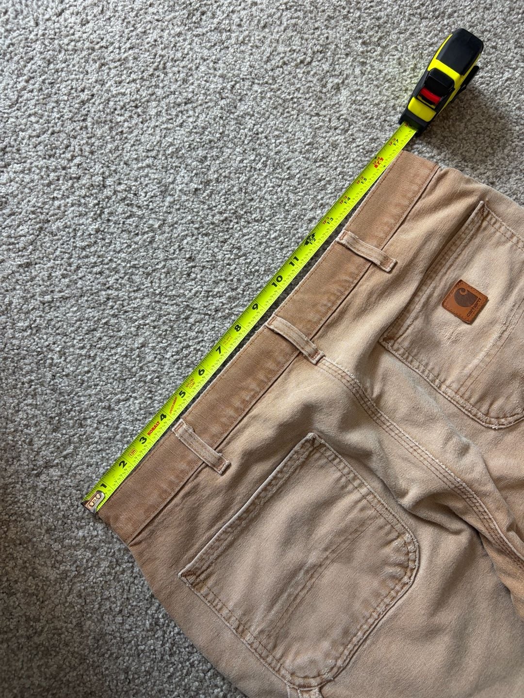 Carhartt Carpenter Pants Tan Canvas Workwear 6