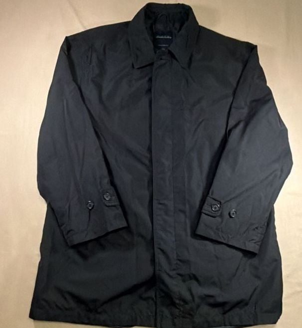 Brooks Brothers Jacket Size L Black Trench Coat Raincoat 2