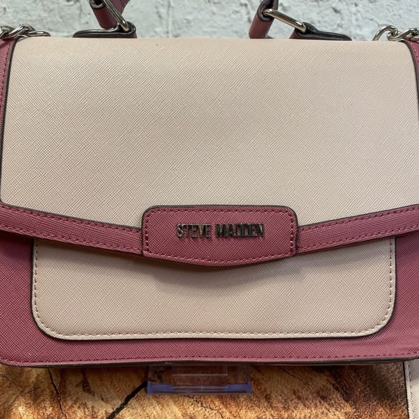 Steve Madden Crossbody Satchel Handbag Pink Top Handle Bag