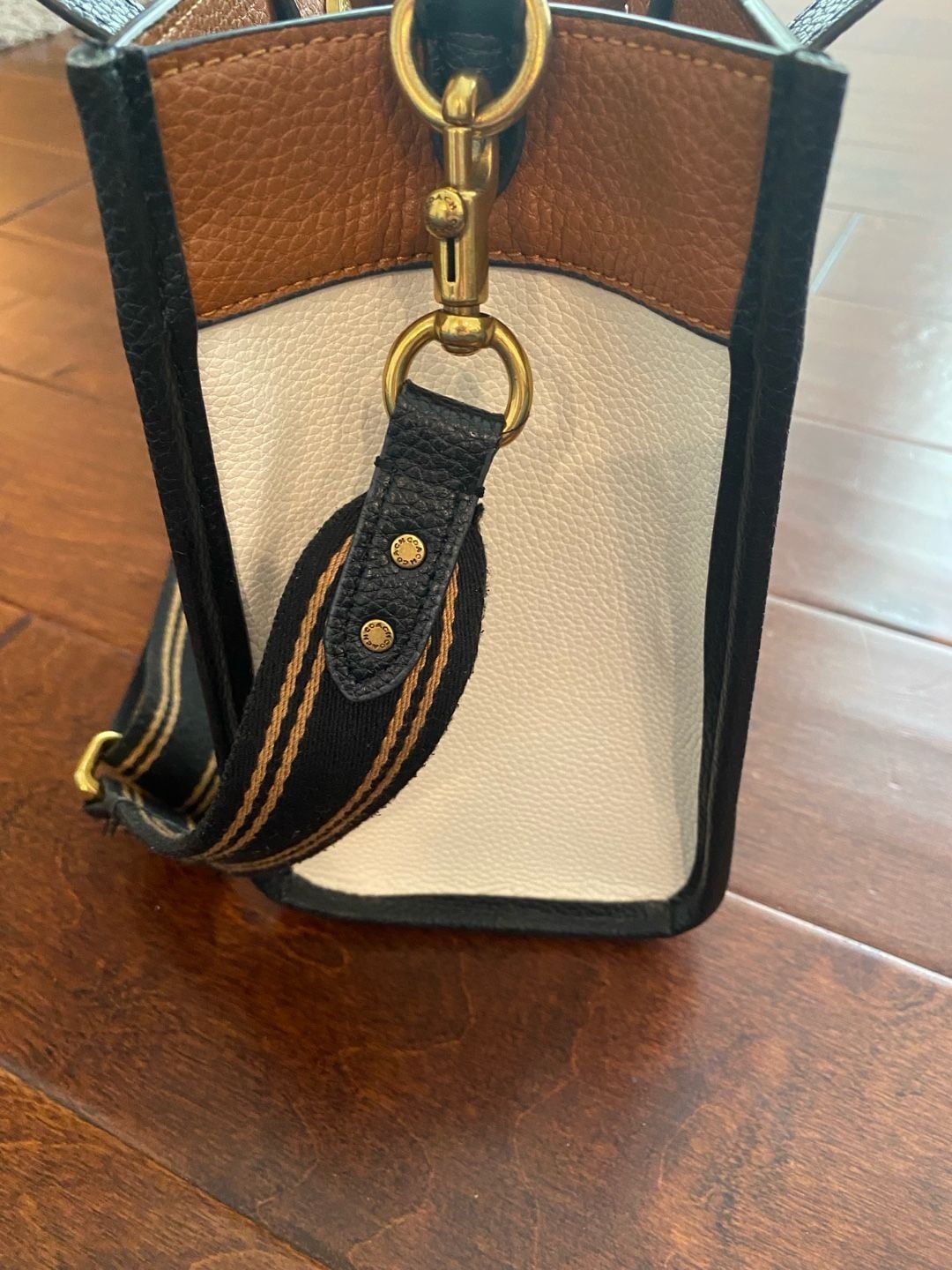 Coach Field Tote 30 Colorblock with Coach Badge Crossbody Bag 9
