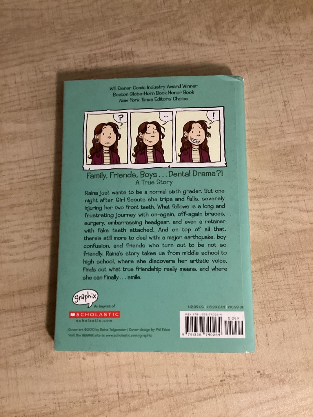 Scholastic Smile by Raina Telgemeier Paperback Graphic Novel 2
