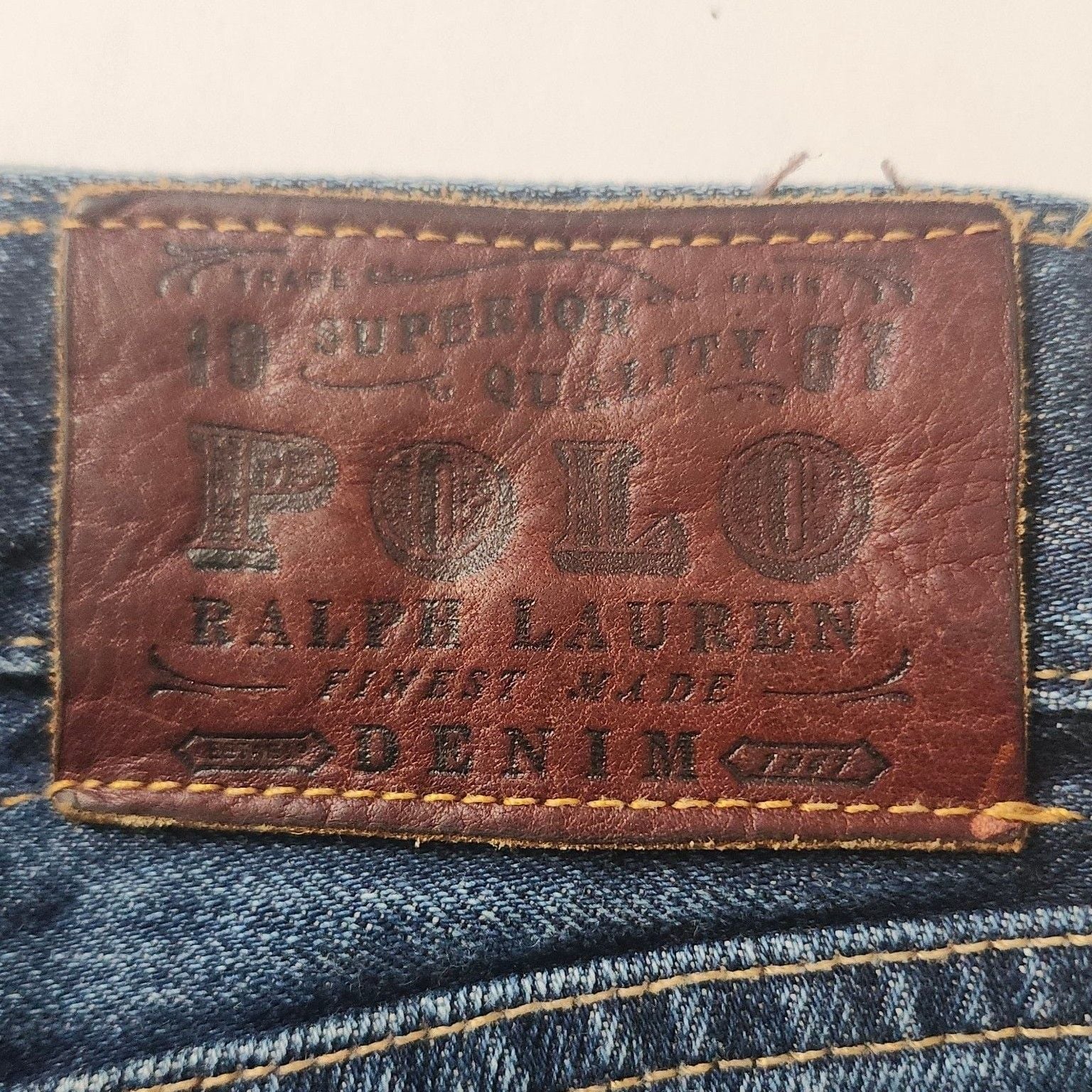 Polo Ralph Lauren Denim Jeans Size 34x30 Blue Cotton Distressed 6