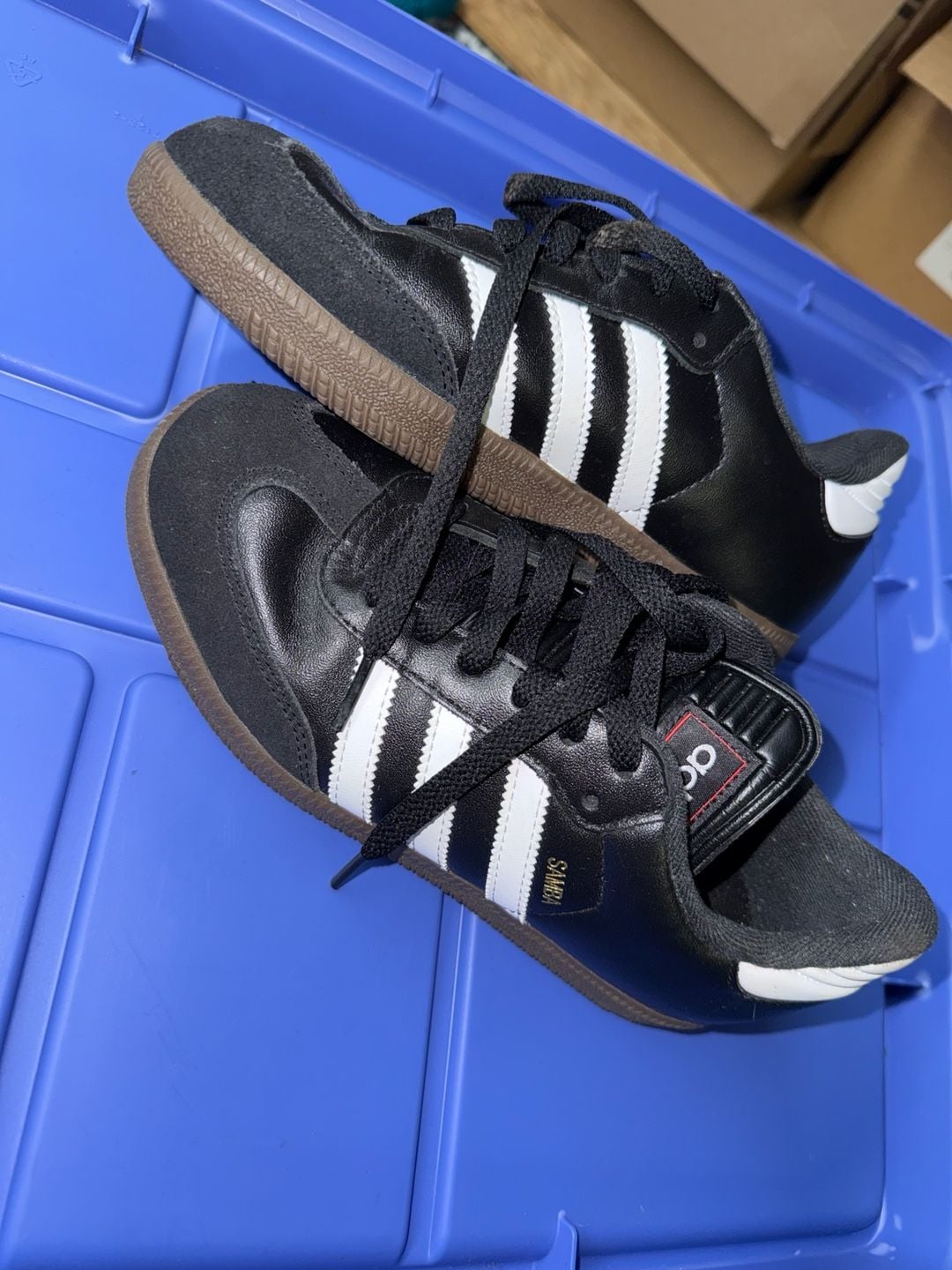 Adidas Samba Classic Size 4.5 Black White Leather 8