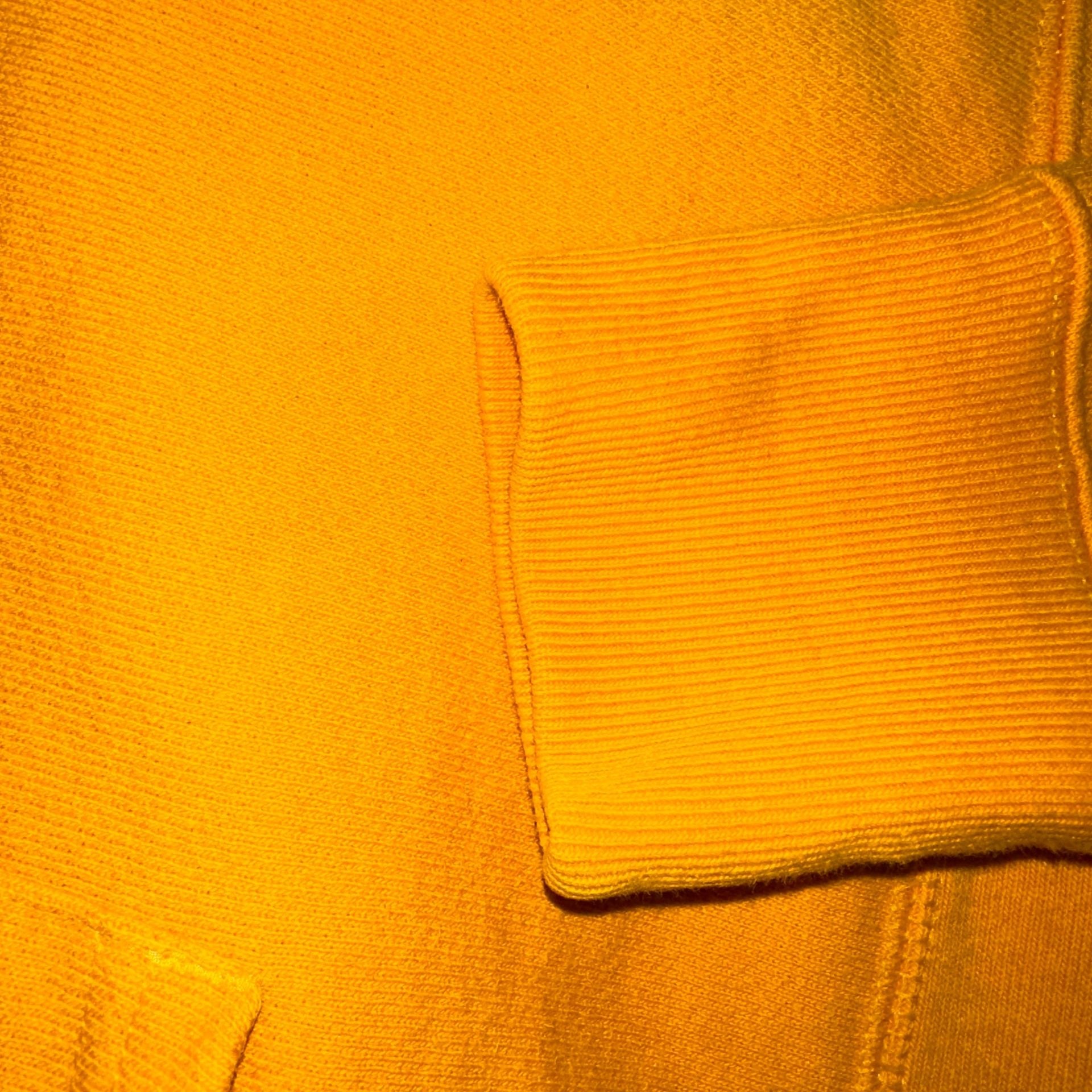 Champion Reverse Weave Big C Logo Yellow Hoodie 9