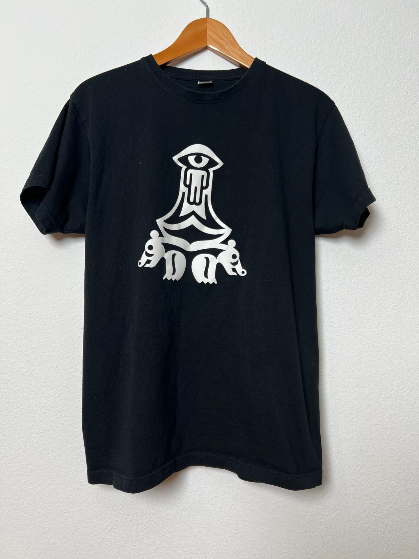 Black Graphic Eye Symbol T-Shirt Size L Streetwear Alternative Art Tee 2