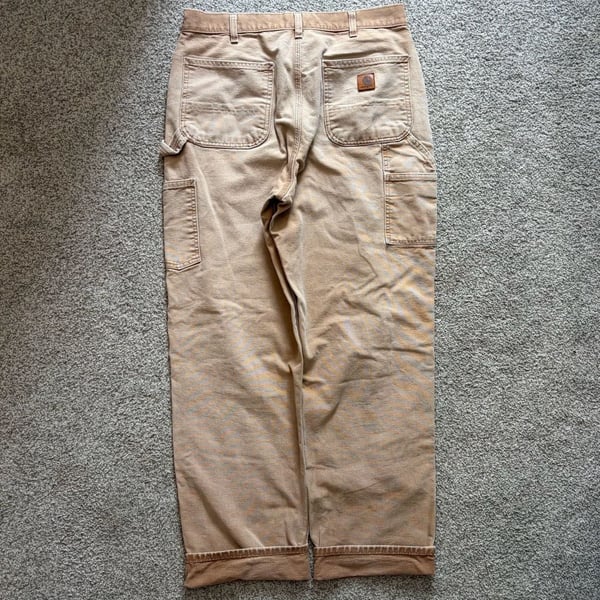 Carhartt Carpenter Pants Tan Canvas Workwear